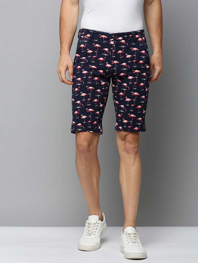 men flamingo mid rise chinos shorts
