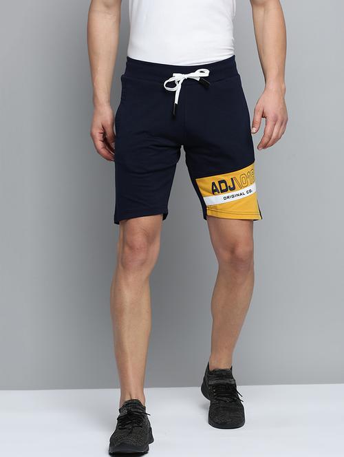 navy blue solid sports short - 19622635 - Standard Image - 0