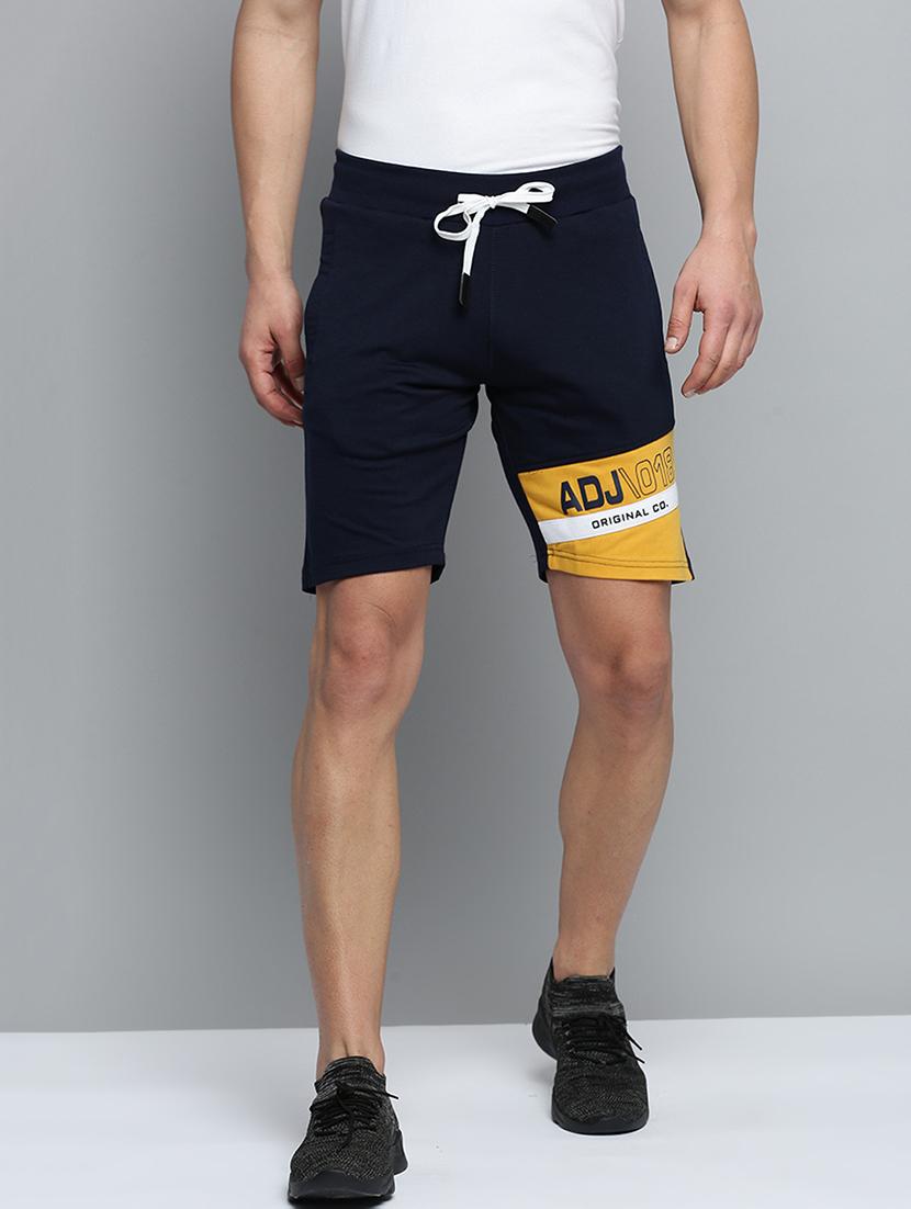 navy blue solid sports short - 19622635 - Zoom Image - 0