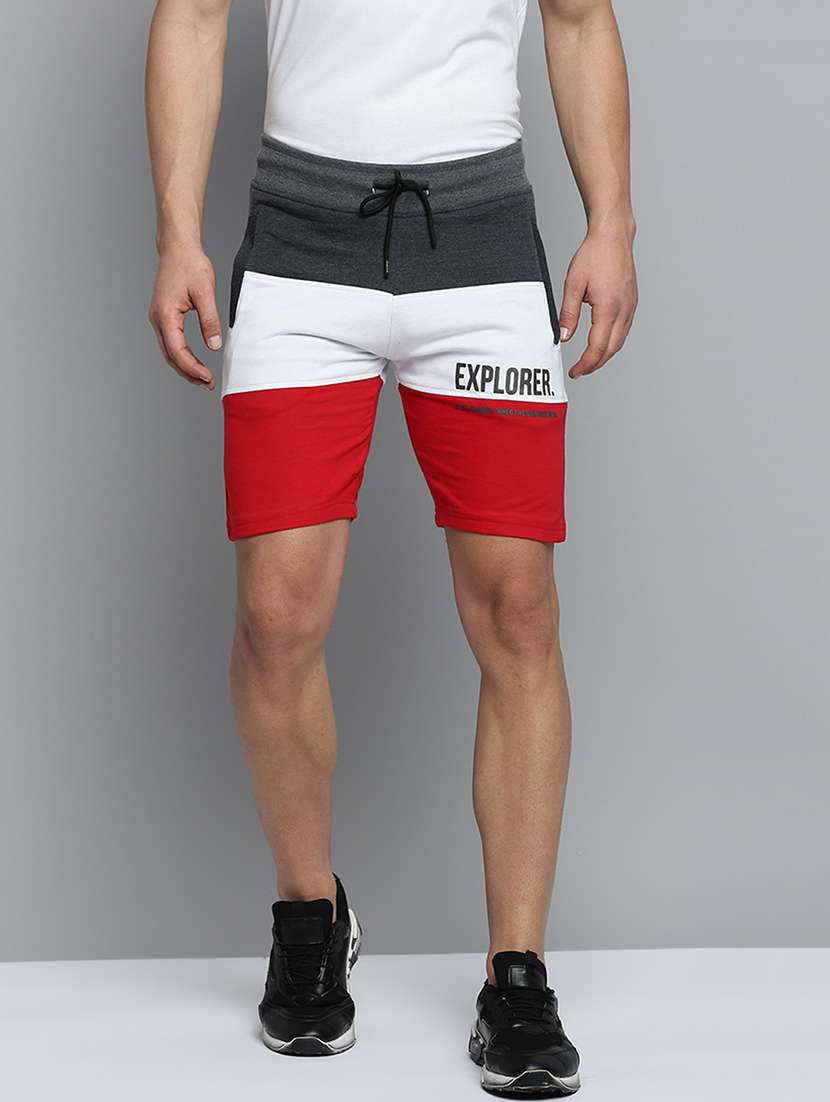 color block sports shorts