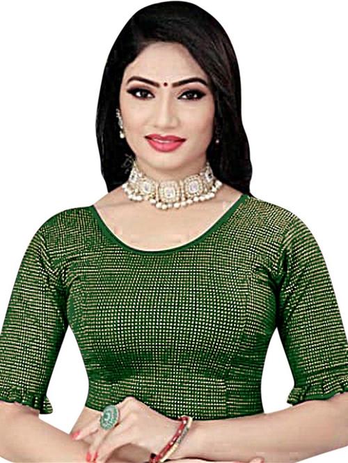 green lycra blend regular blouse - 19622665 - Standard Image - 0