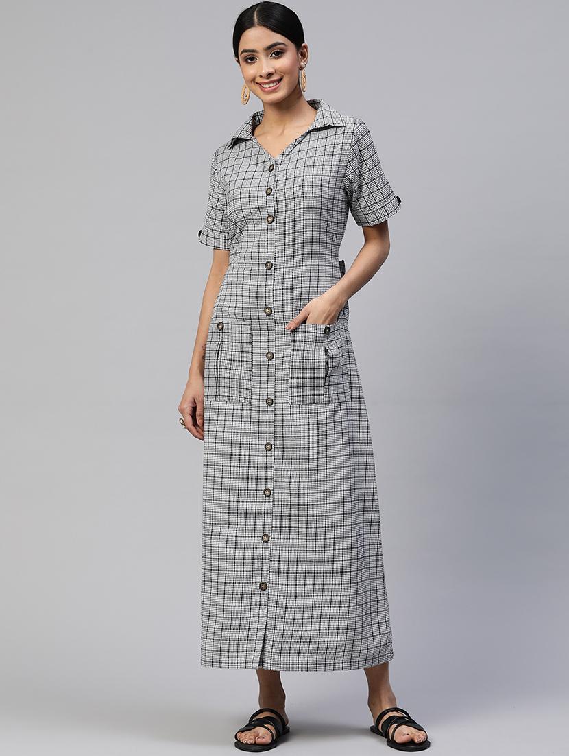 women's checkered shirt dress - 19622709 - Zoom Image - 0