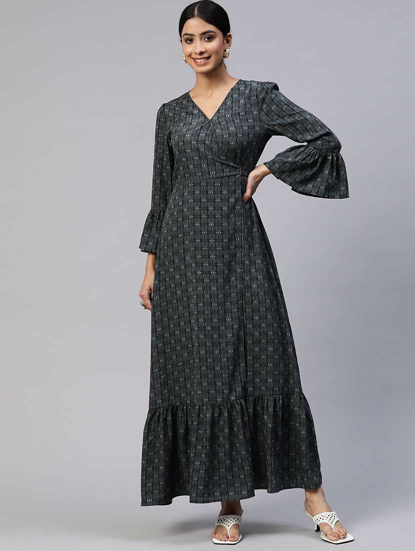women's tiered dress printed dress - 19622716 - Zoom Image - 0