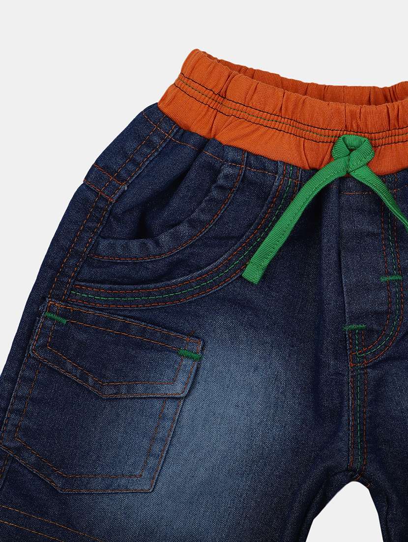 Blue Denim Washed Shorts - 19626465 -  Standard Image - 2