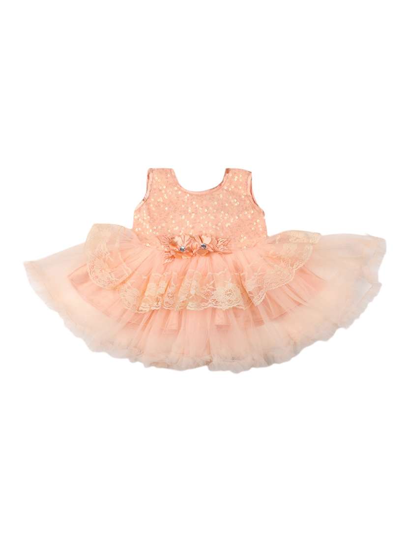 girls round neck sleeveless frock
