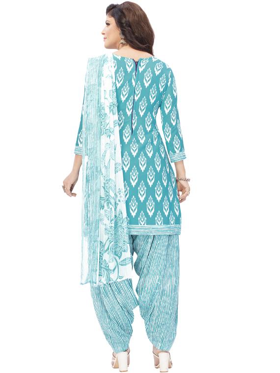 printed unstitched patiyala suit set - 19626640 - Standard Image - 2