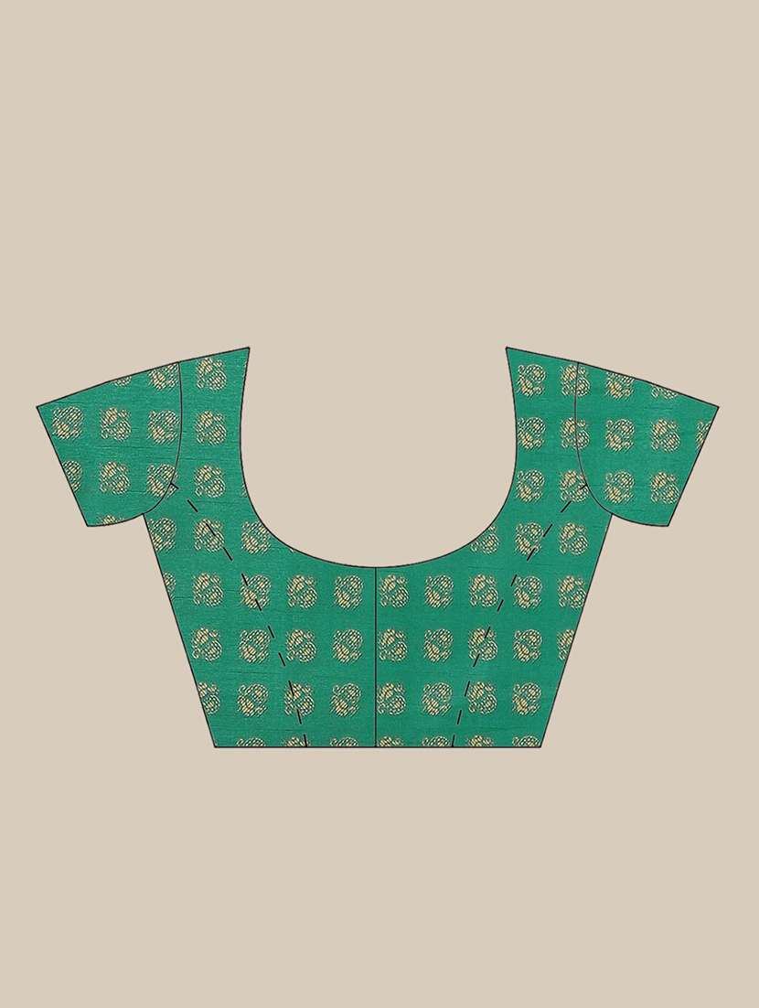 women's checks off white colored saree with blouse - 19630785 - Standard Image - 2
