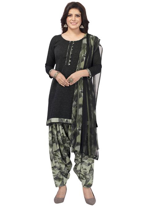 printed unstitched patiyala suit set - 19631374 - Standard Image - 0