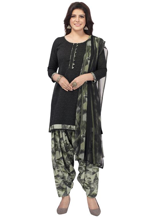 printed unstitched patiyala suit set - 19631374 - Zoom Image - 0