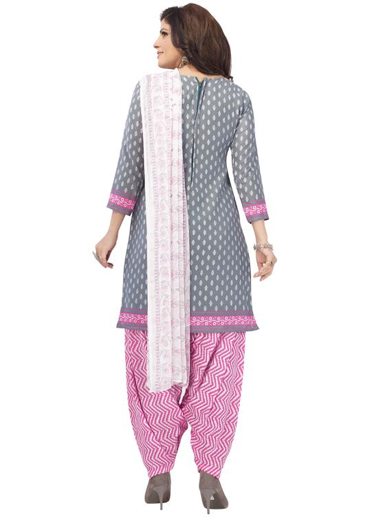 printed unstitched patiyala suit set - 19631859 - Standard Image - 2