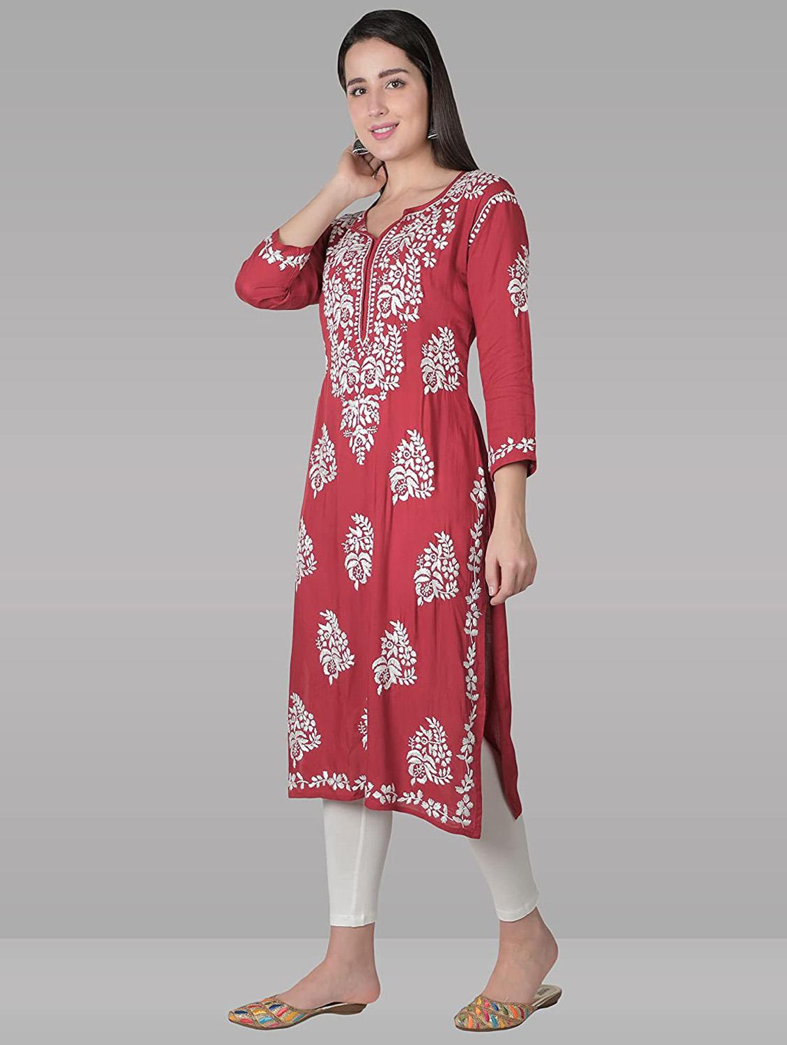women's straight kurta - 19631877 - Standard Image - 2