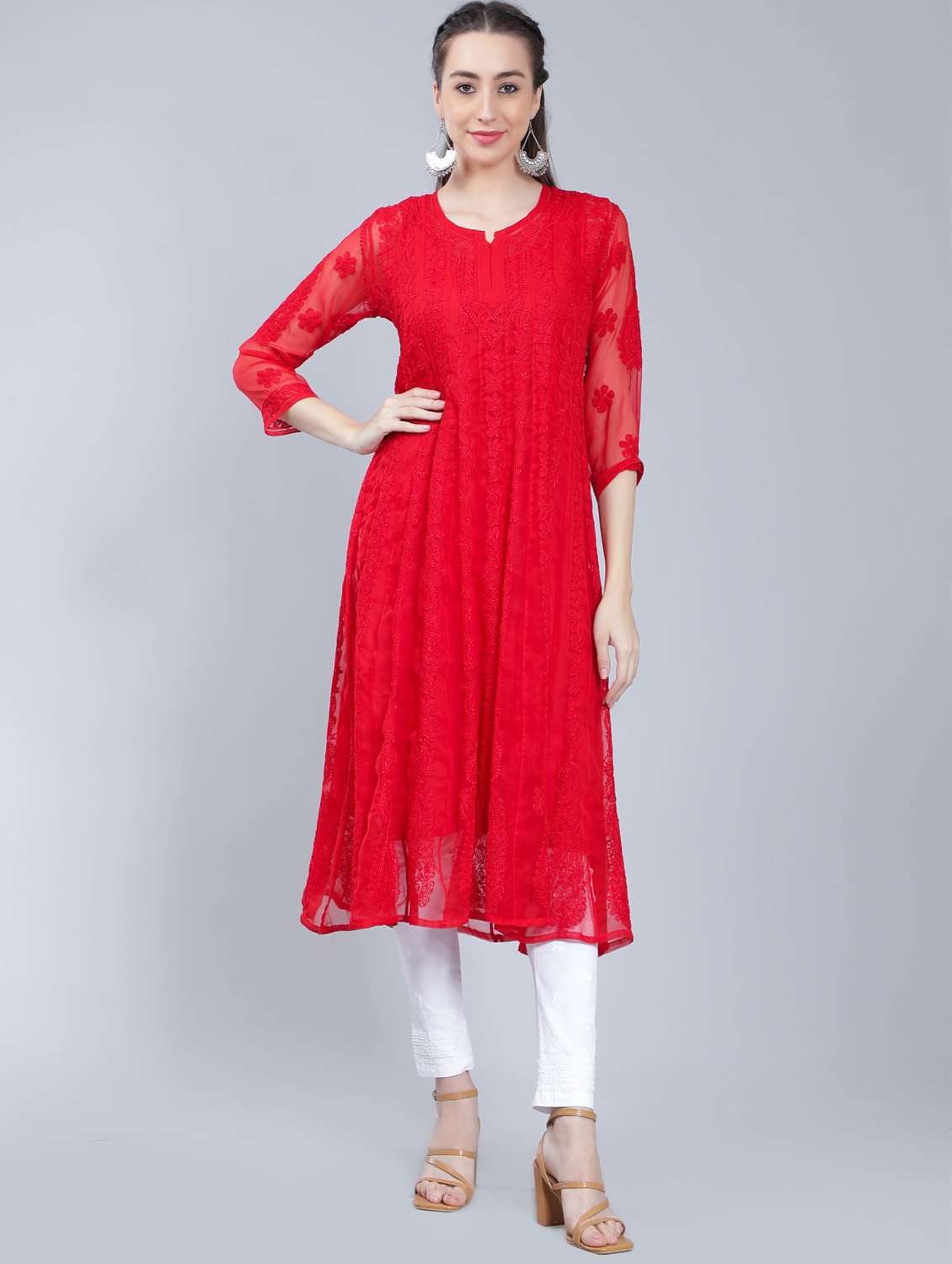 women's flared kurta