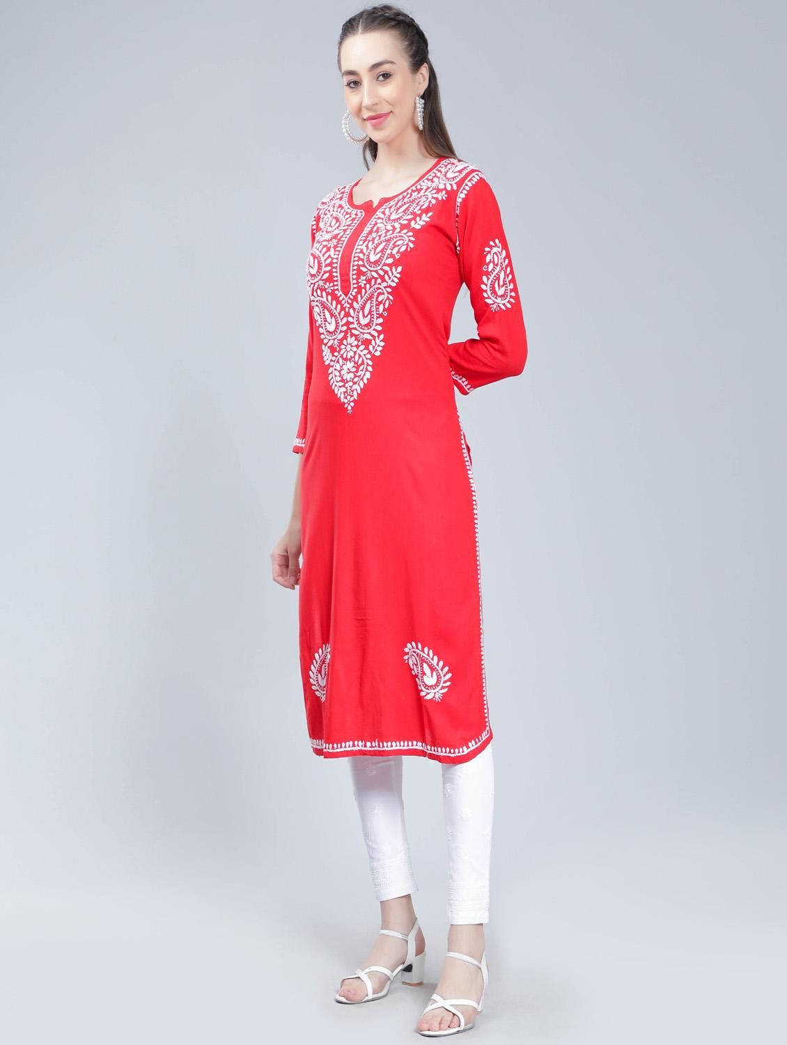 women's straight kurta - 19631899 - Standard Image - 2