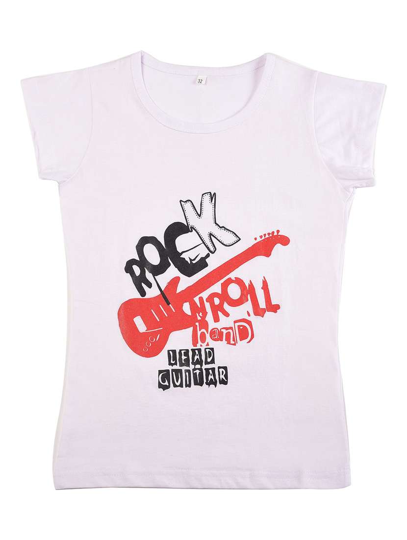 white cotton blend tee