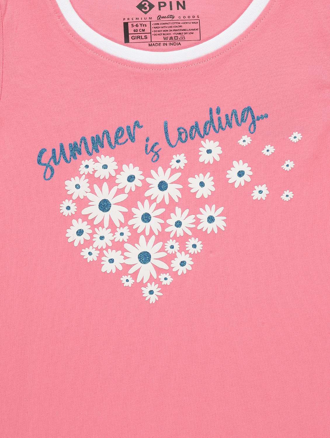 pink printed round neck t-shirt - 19639168 - Standard Image - 2