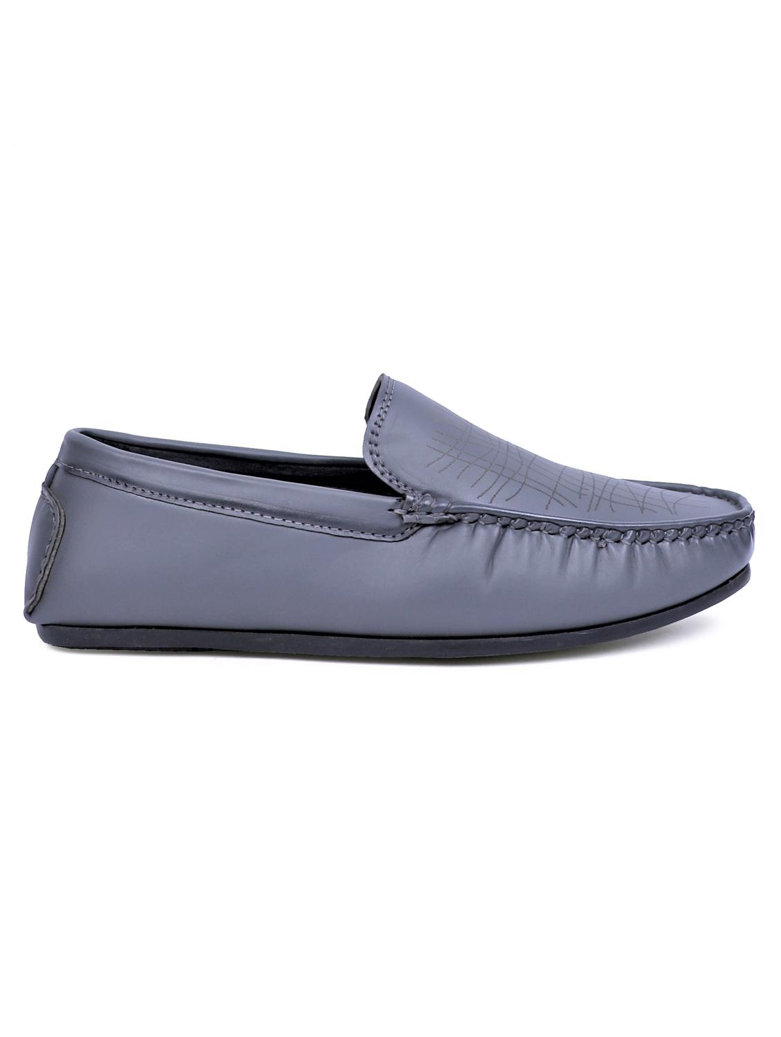 grey artificial leather slip on loafers - 19643408 - Standard Image - 2