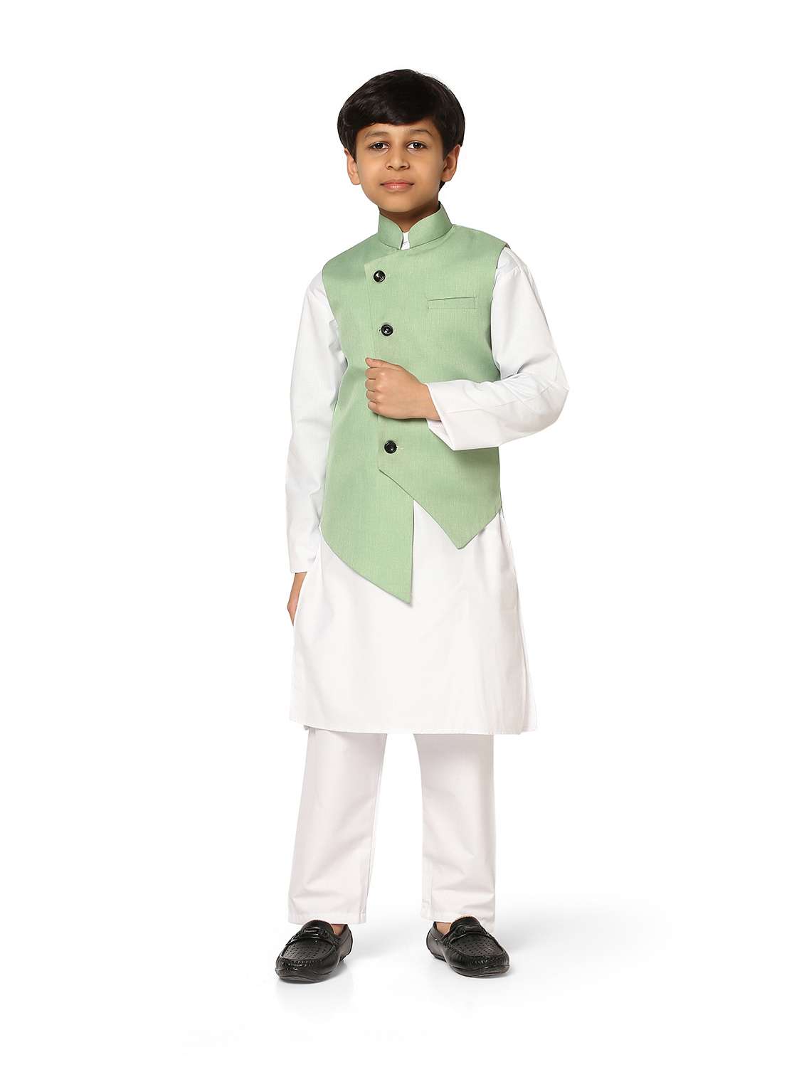 boys kurta pyjama with nehru jacket