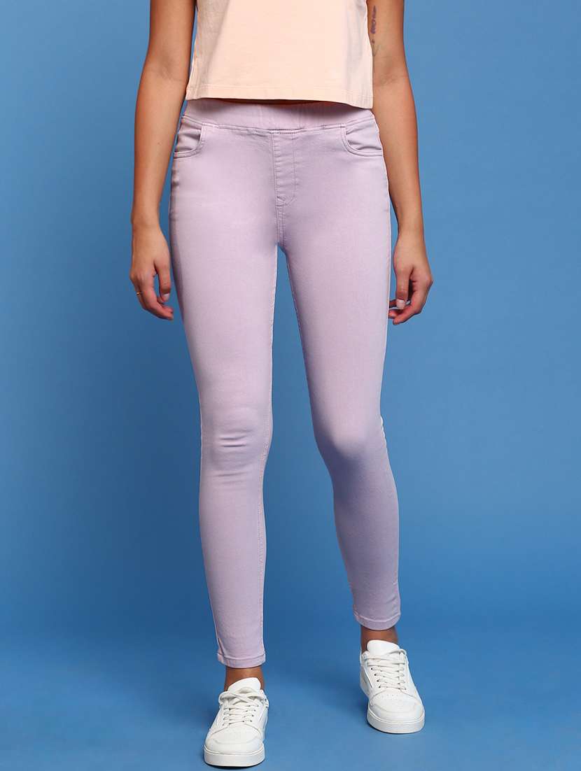 mid rise solid jegging trouser 