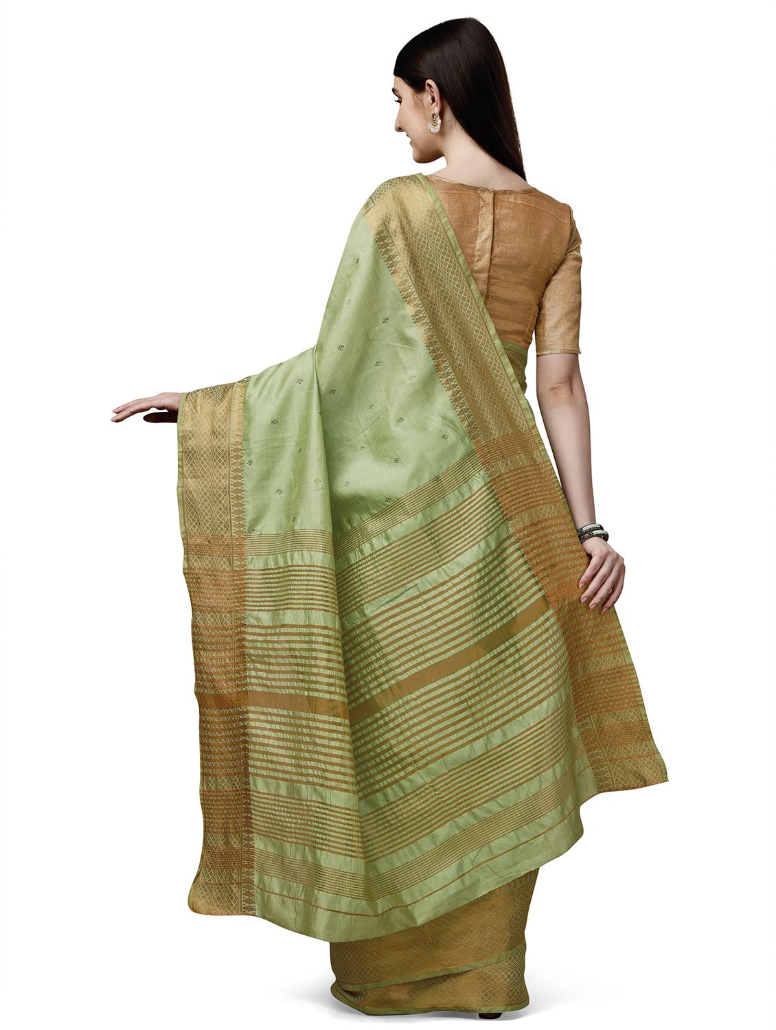 solid with borders handloom saree - 19643517 - Standard Image - 2