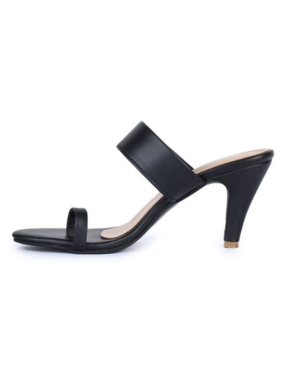 black synthetic slip on sandals - 19643529 - Standard Image - 2