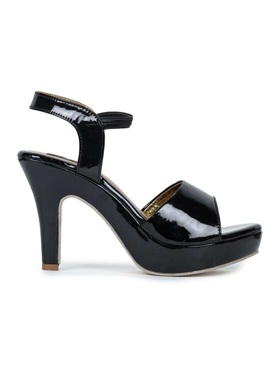 black synthetic back strap sandals - 19643560 -  Standard Image - 2