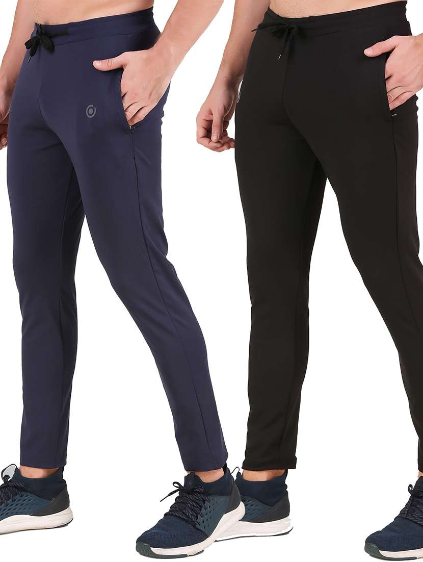 pack of 2 solid ankle length track pant