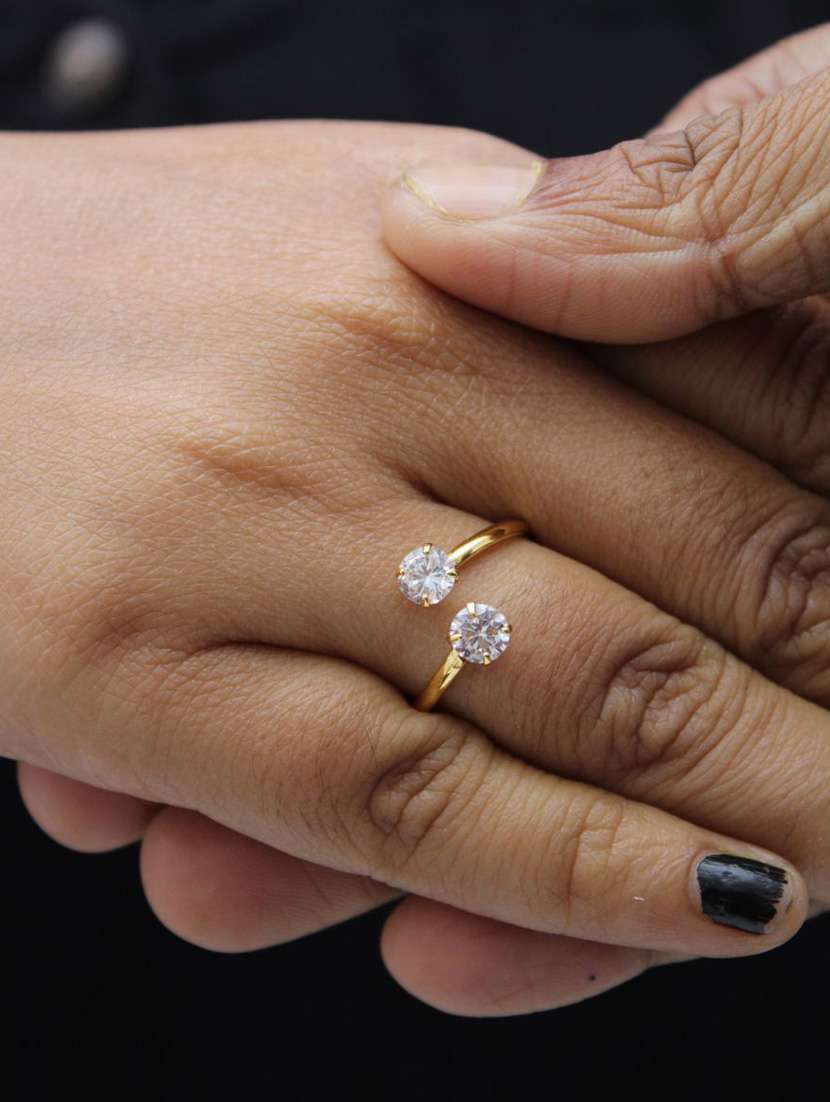 gold plated finger ring - 19644200 - Standard Image - 2