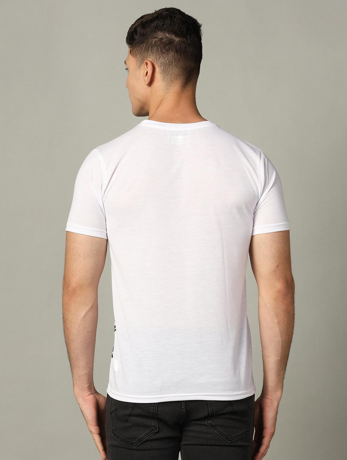 round neck printed regular t-shirt - 19646301 - Standard Image - 2