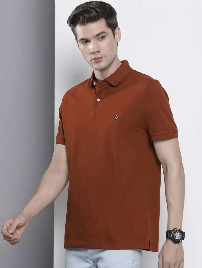 polo neck solid polo t-shirt