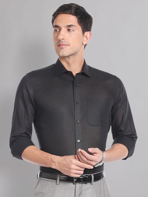 mens solids formal shirt - 19648961 - Standard Image - 0