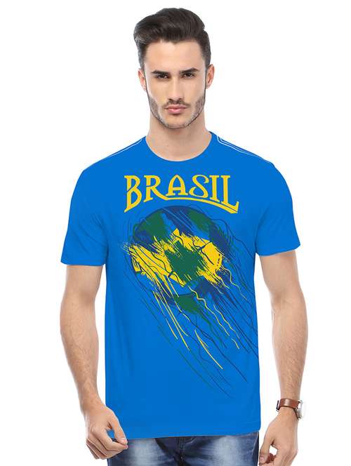 men crew neck front print t-shirt - 19649313 -  Standard Image - 0