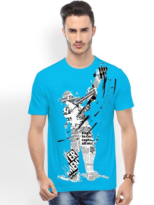men crew neck front print t-shirt - 19649360 - Standard Image - 0