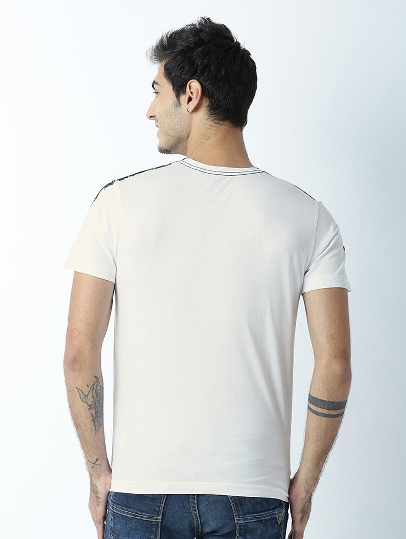 men crew neck front print t-shirt - 19649401 - Standard Image - 2