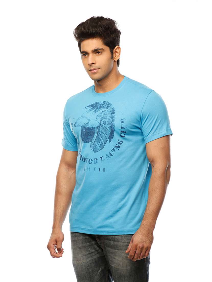 men crew neck front print t-shirt - 19649499 -  Standard Image - 2