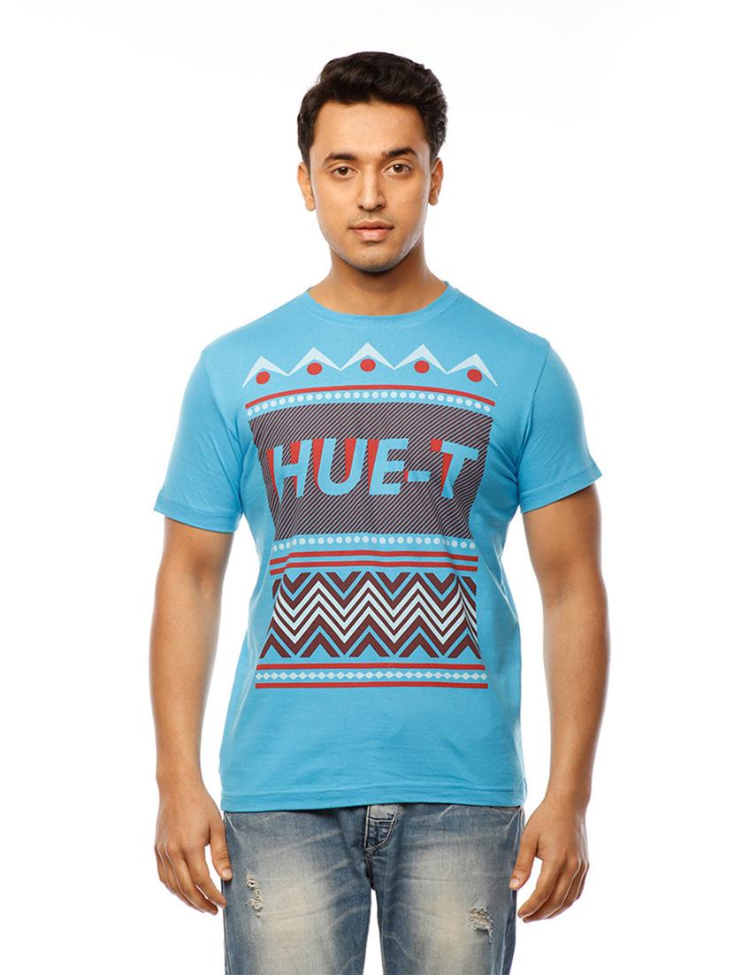 men round neck front print t-shirt - 19649506 - Zoom Image - 0