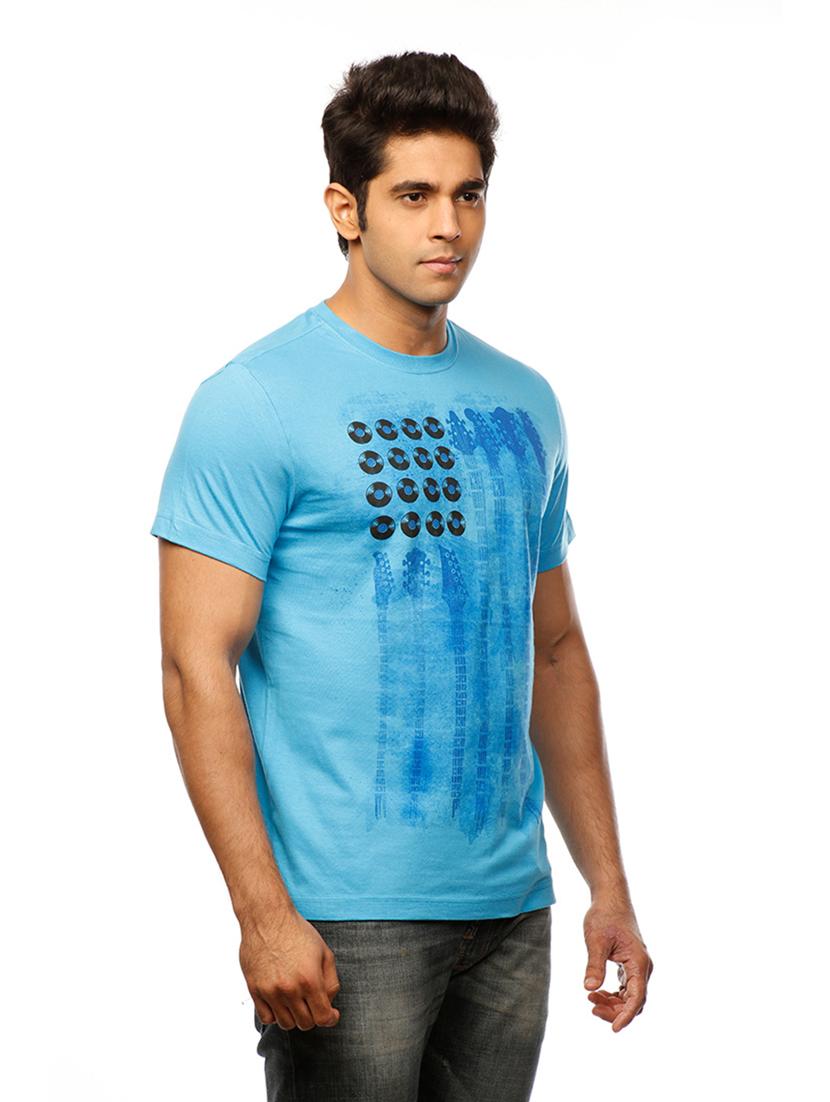 men crew neck front print t-shirt - 19649527 - Standard Image - 2