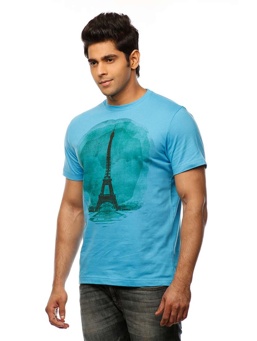 men crew neck front print t-shirt - 19649535 -  Standard Image - 2