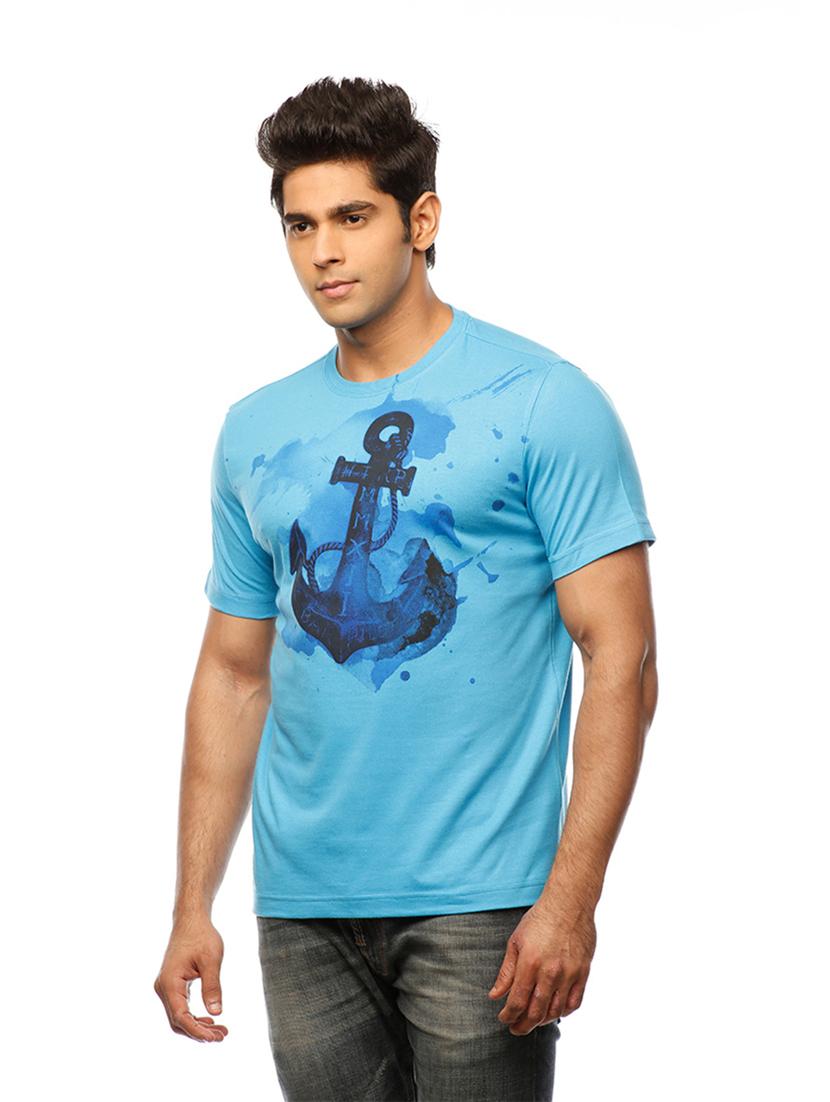 men crew neck front print t-shirt - 19649549 - Standard Image - 2