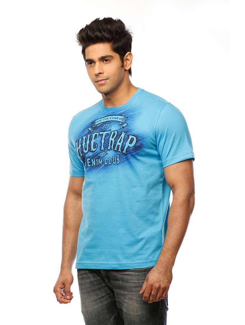 men crew neck front print t-shirt - 19649563 - Standard Image - 2
