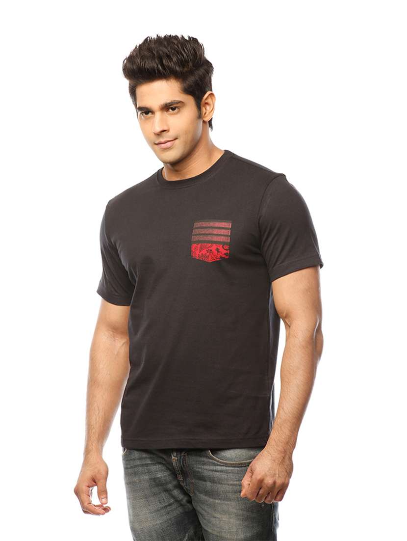 men crew neck front print t-shirt - 19649574 -  Standard Image - 2