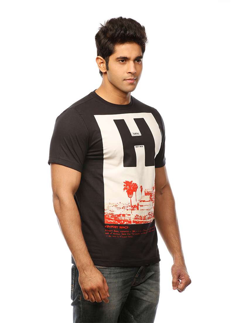 men crew neck front print t-shirt - 19649598 -  Standard Image - 2