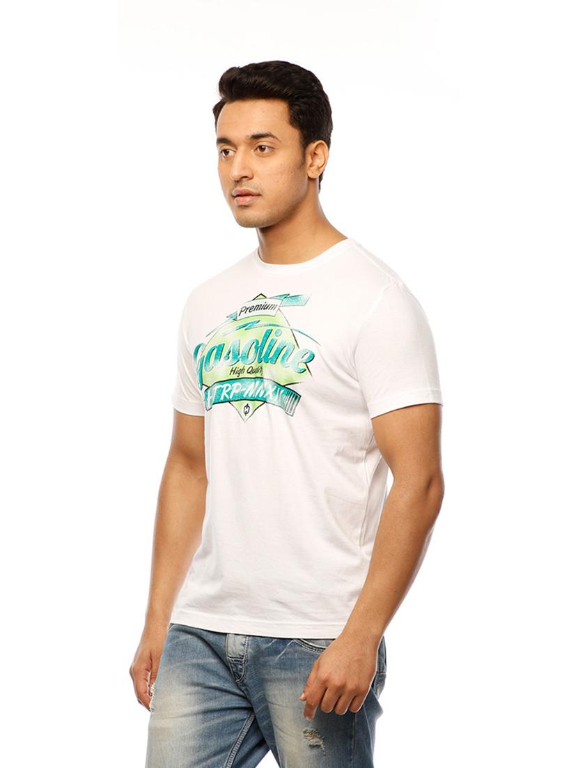 round neck printed regular t-shirt - 19649603 - Standard Image - 2