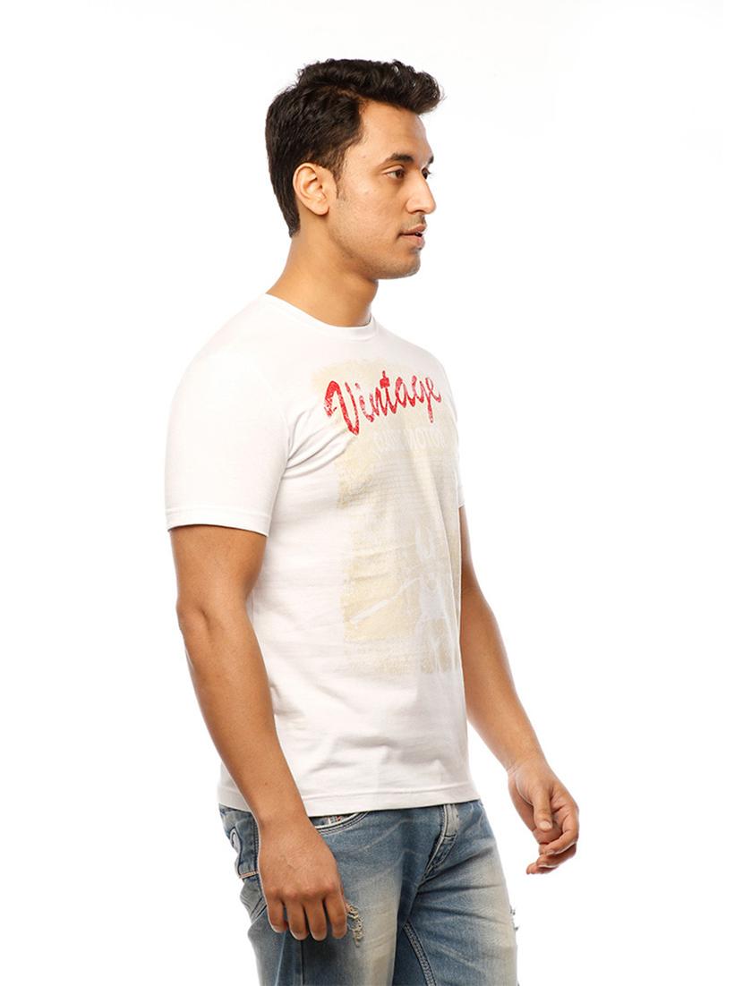 round neck printed regular t-shirt - 19649620 - Standard Image - 2