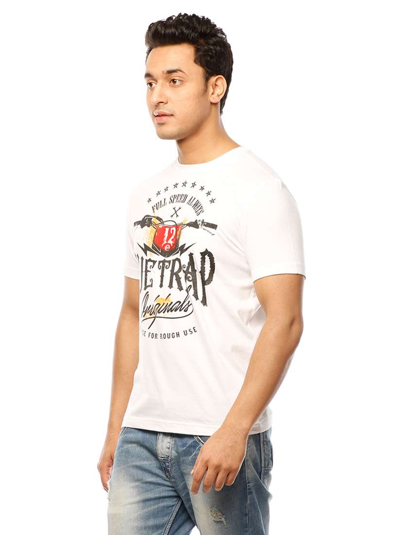 round neck printed regular t-shirt - 19649624 - Standard Image - 2