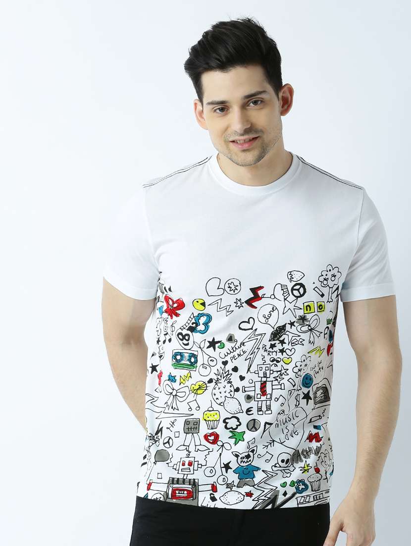 round neck printed regular t-shirt