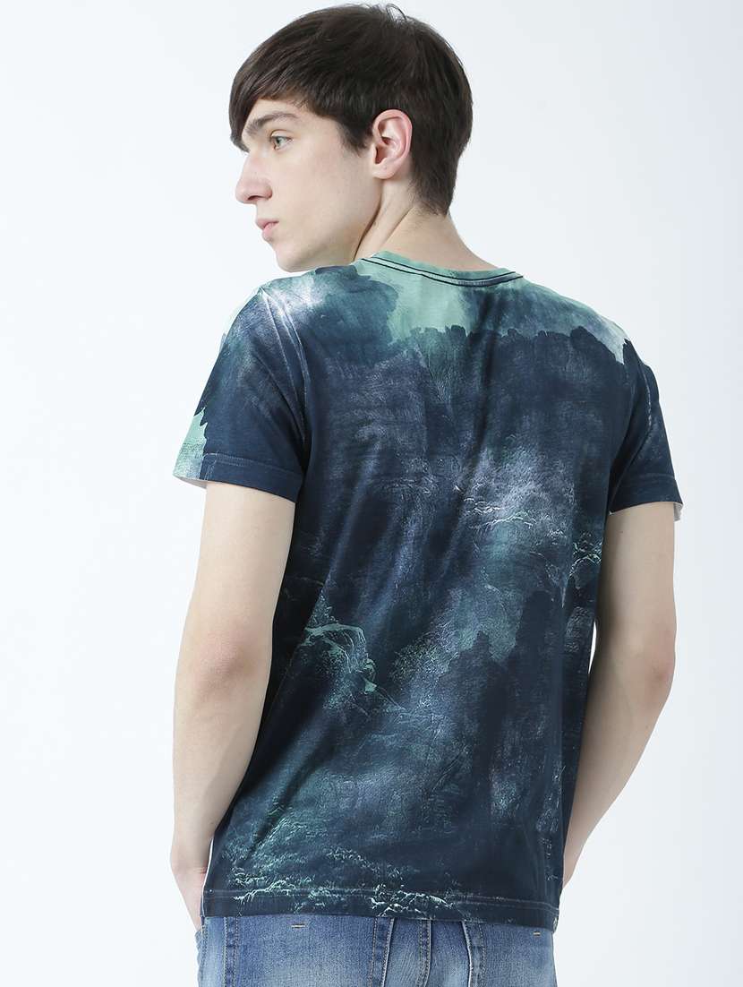 men crew neck printed t-shirt - 19649929 - Standard Image - 2