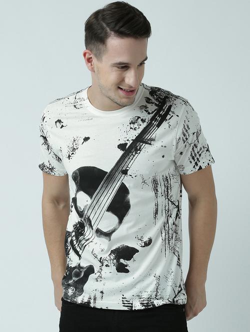 men white regular fit printed t-shirt - 19650001 - Standard Image - 0