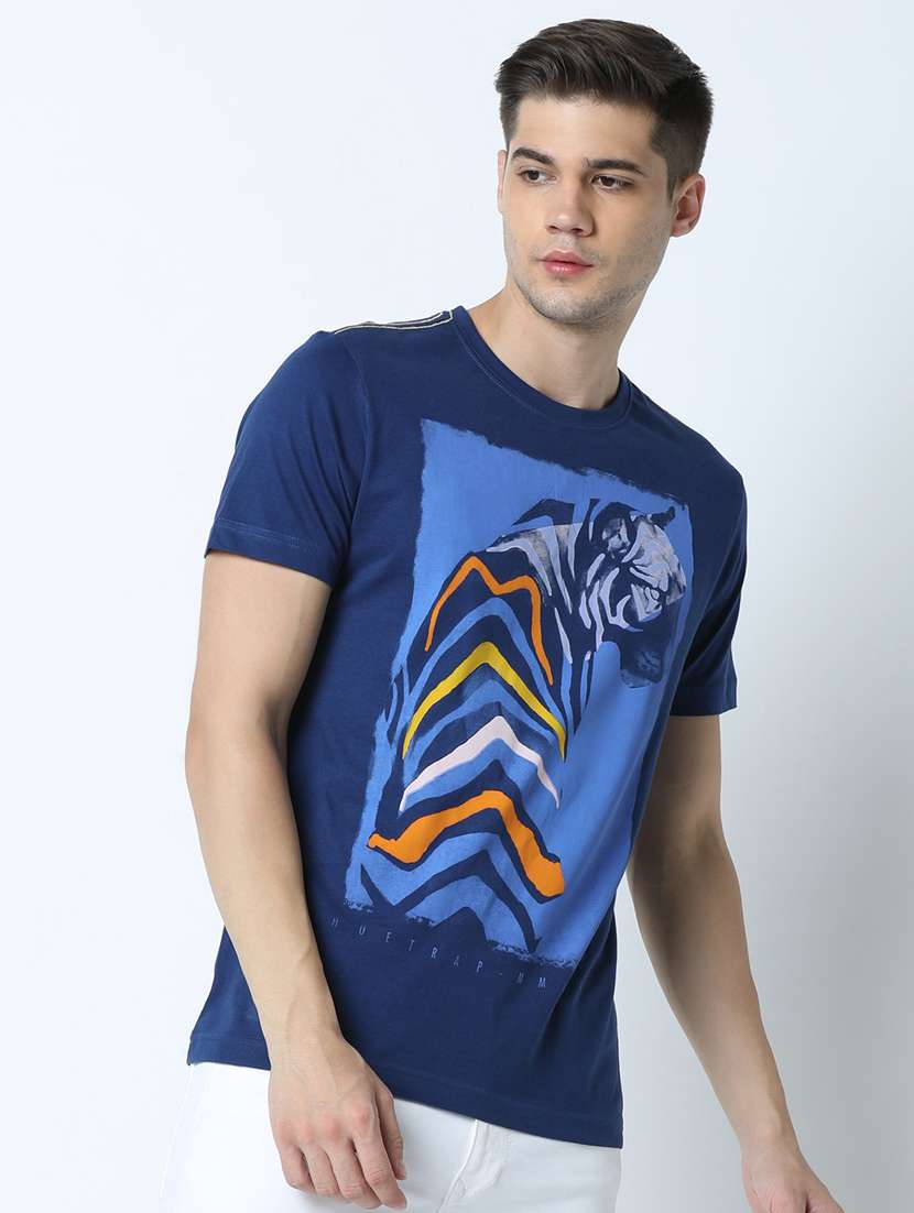 printed cotton front print t-shirt