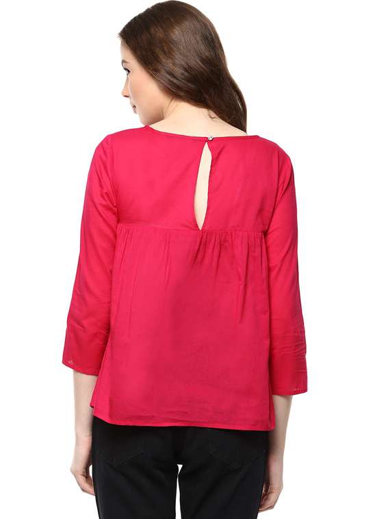 red solid regular top - 19650619 - Standard Image - 2
