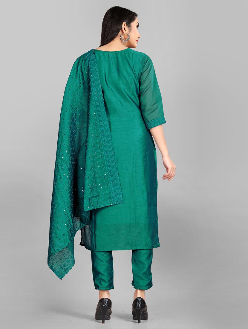 round neck kurta pant set - 19656198 - Standard Image - 2